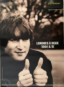 PÓSTER EUROSTAR 2004 ORIGINAL JOHN LENNON 68 X 47 ENROLLADO D/S MUY RARO NUEVO ESTADO - Imagen 1 de 1