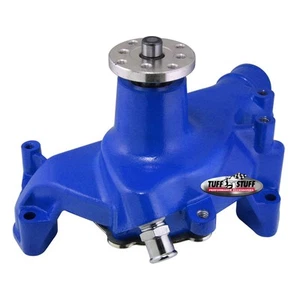 Tuff-Stuff Water Pump 1511NCBLUE; High Volume Blue Aluminum Mechanical for SBC - Picture 1 of 2