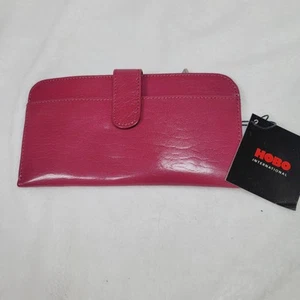 Hobo International Rosa Leder Große Clutch Geldbörse Tasche Kartenetui Neu mit Etikett - Bild 1 von 3