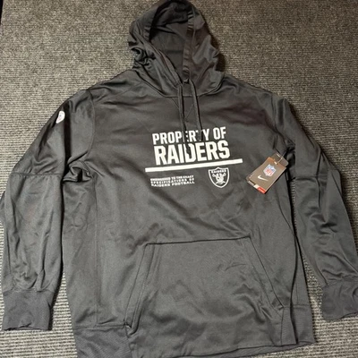 Nike Therma Fit Property of Raiders Hoodie Sz XXL  NFL black - Image 1 of 4