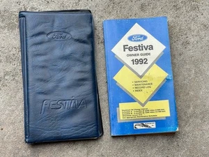1992 Ford Festiva Operators Manual Owners Guide w/ storage case OEM KIA PRIDE - Picture 1 of 3