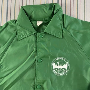 Vintage Arkansas Sesquicentennial Coach Jacket Mens Small Green Made USA 80s - Picture 1 of 12