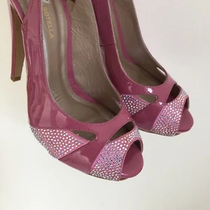 Roberto Botella Tacones de Plataforma Stiletto Rosa Talla EUR 39 Punta de Peep - Imagen 1 de 24