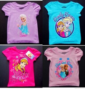DISNEY FROZEN ANNA ELSA Comfort Tees T-Shirts NEW Toddler's Sz. 2T, 3T or 4T $16