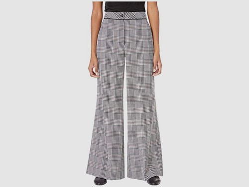 Boutique Moschino pantaloni eleganti donna bianchi vita alta gamba larga $600 taglia 10