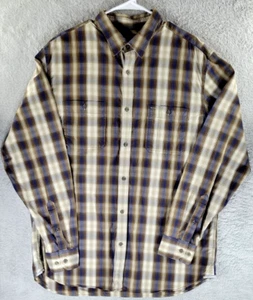 Banana Republic Plaid Button-Down Long Sleeve Cotton Shirt Men's 17 - 17 1/2 XL - Picture 1 of 22