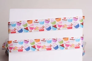 COLORFUL CUPCAKES CUPCAKE 7/8" Grosgrain Ribbon Various Yards SHIP FROM USA - Picture 1 of 1