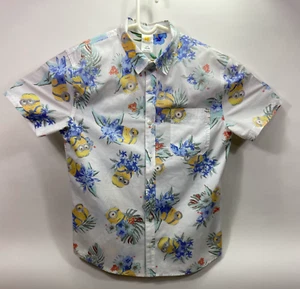 Despicable Me MINIONS Mens Button Shirt Hawaiian Dave Stuart Sz L/G (42-44) - Picture 1 of 10