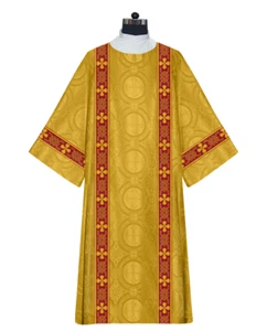 Liturgical Dalmatic Vestment Adorned with Lace - Picture 1 of 6