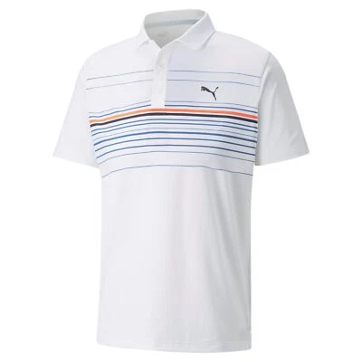Polo Puma Golf uomo Mattr Canyon White Coral nuova - Immagine 1 di 2