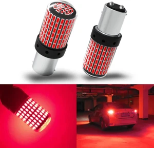 1157 LED Bulbs Red, Brake Stop Light Super Bright 3000 Lumens Error Free Canbus - Picture 1 of 12