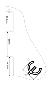 Golpeador de guitarra eléctrico para Epiphone ES-339 y logotipo E 4 capas negro para piezas de guitarra - Imagen 1 de 1