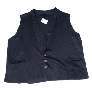 985£ LANVIN REINE SEIDE LÄSSIG SMART SCHAL WESTE GILET UK 38 EU 48 ITALY - Bild 1 von 10