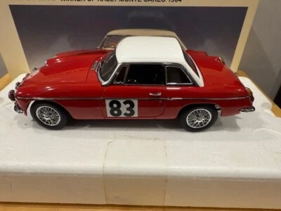 1/18 AUTOART #86481 MGB GT MK II Ganador Rally Monte Carlo 1964 Raro Diecast Foto 1 de 4