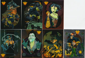 ASH 1997 DYNAMIC FORCES - 7 DIFFERENT CHROMIUM INSERT CARDS