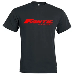 T-Shirt Maglietta Fantic Motor Vintage Uomo Donna Bianca Nera Tshirt Moto Logo - Picture 1 of 3