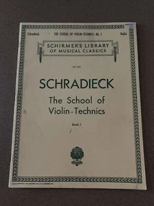 Schradieck Violin Etude Book School Of Technic Clean Unmarked Technique - Picture 1 of 3