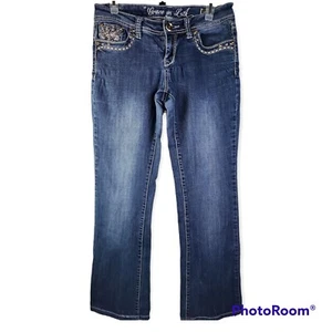 Gracie In LA Rhinestone Jeans Studded Women's Jeans 9/28 - Picture 1 of 11