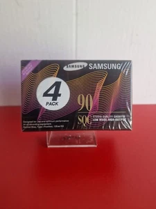 4x Samsung SQC 90 Leere Audiokassetten Tapes Retro Versiegelt Neu - Bild 1 von 5
