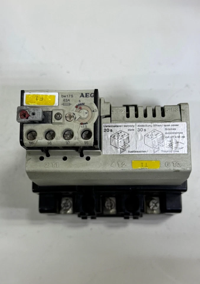 AEG 910-341-726- bw17s| 63 A| Industrial Control Relay 600V - Image 1 of 4