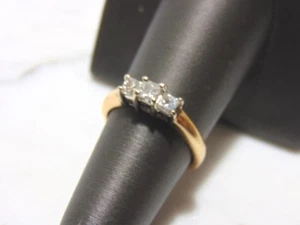 Womens Vintage Estate 14k Yellow Gold Diamond Engagement Ring, 3.0g - Picture 1 of 8