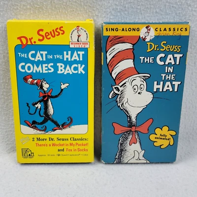 Dr. Seuss The Cat In The Hat Comes Back & The Cat In The Hat VHS Movies Lot of 2 - Image 1 of 4