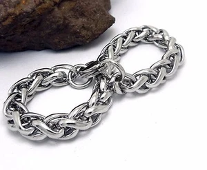 4 mm 9 Zoll lang Edelstahl Weizenkette Armband Qualität Armbänder 4 mm B11 - Bild 1 von 3
