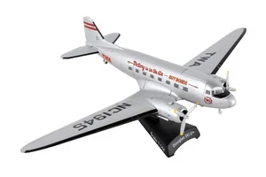 SELLO POSTAL (PS5559-4) TWA DC-3 (REG# NC1945) MODELO DE METAL FUNDIDO A PRESIÓN ESCALA 1:144 - Imagen 1 de 12