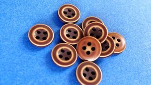 24- 144 Pieces Buttons Dark Brown 10mm/16L Application Buttons Sew-On BT108 - Picture 1 of 4