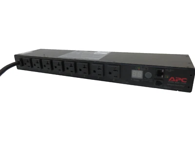 APC AP7801B 8-Outlet 5-20 20A/120V 1U-Rackmount Metered PDU - Image 1 of 4