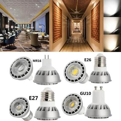 220V Dimmable COB LED -B Spot Light Bulbs 15W GU10 MR16 E26 E27 Lamp UltraBright - Image 1 of 4