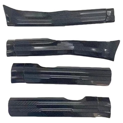 Cubierta interior de alféizar de puerta con impresión de fibra de carbono brillante para 10-17 F07 535i GT Foto 1 de 2