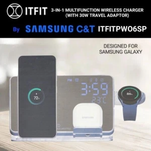 ITFIT SAMSUNG C&T Multifunction Wireless Charger Dock For Watch 3/4/5/6 Active - Picture 1 of 9