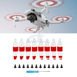 8pcs Low Noise Propellers Blades Props Set White & Red For DJI Mini 4K Drone - Picture 1 of 10