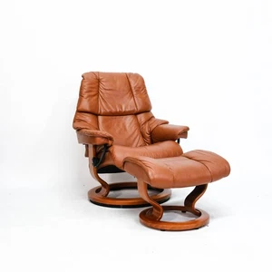 Ekornes Stressless Sessel Reno (M) mit Hocker cognac Leder Relax Fernseh TOP! - Bild 1 von 9