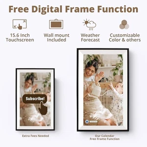 15.6 Inch Smart Digital Calendar Electronic Chore Chart Family Planner 1080P HLF - Picture 1 of 12