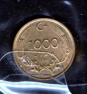 S668: Moneta Coin TURCHIA 1000 Lire 1995 - Picture 1 of 1