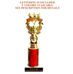 ACADEMIC SPELLING BEE TROPHY SCHOLASTIC SPELLING AWARD 12 COLORS - Picture 1 of 3
