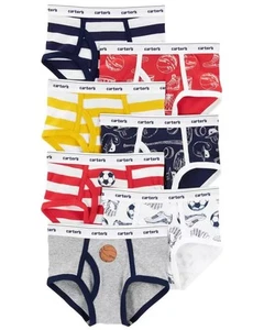 Little Boys Cotton Briefs 7 Pack, Black(3k588910)/Red, 8 - Picture 1 of 2