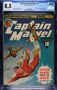 Captain Marvel Adventures #17 (1942) CGC 8.5 WHITE Pages - Picture 1 of 2
