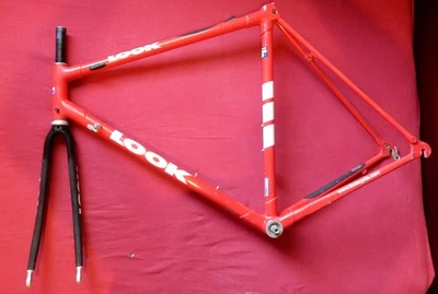 Bicicleta de carretera Look Kg 241 cuadro de carbono horquilla aero 2 2001 edición Race RÉPLICA ROJA Foto 1 de 4