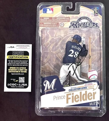 Figura de juguete firmada por Prince Fielder JSA Mcfarlane MLB 26 Milwaukee Brewers Foto 1 de 4