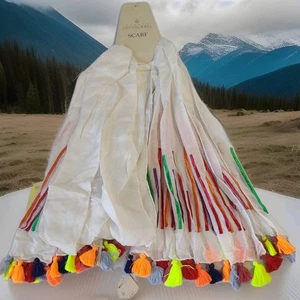 Quagga Green Label Fringe Scarf NWT - Picture 1 of 7