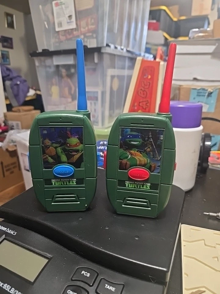 Teenage Mutant Ninja Turtles Walkie Talkies Leo Mikey Donny Playmates Toys TMNT - Image 1 of 1