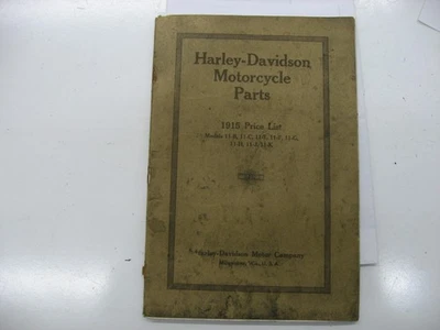 Harley Davidson Motorycle 1915 piezas precio de libro original doble individual 1914 1916 Foto 1 de 4