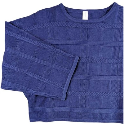 Suéter Corto Marla Wynne Para Mujer XS Azul Pescador Indie Sleaze Suave Niña Y2K Foto 1 de 4