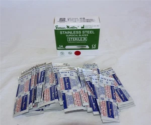 193 Swann-Morton #14 0319 Sterile Stainless Steel Surgical Blades - Picture 1 of 4