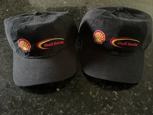 90s SHELL Oil Company Racing Black SnapBack NASCAR Joey Lagano Checker - Picture 1 of 6