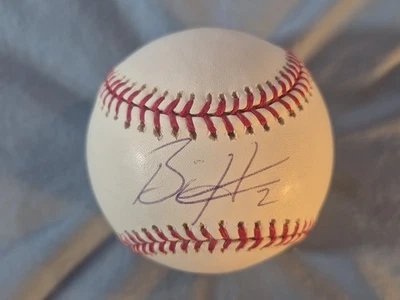 Autógrafo Oficial de los Cerveceros de Béisbol de las Grandes Ligas ROMLB firmado por Bill Hall #2 Foto 1 de 4