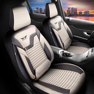 Funda de asiento de cuero sintético adecuada para Toyota Urban Cruiser beige marrón - Imagen 1 de 8